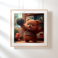Niedlicher Bär Basketball Personalisiert