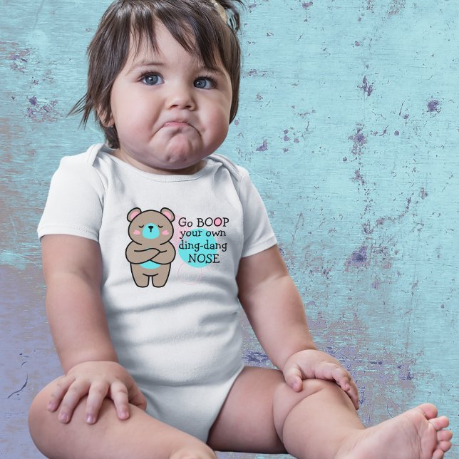 Niedlicher Bär - Boop My Nose Baby Bodysuit nicht Baby Strampler (Von Creator hochgeladen)