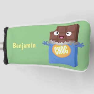 Niedlicher Bar-Cartoon-Charakter mit Schokoladenko Golf Headcover