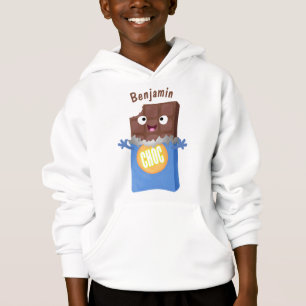 Niedlicher Bar-Cartoon-Charakter mit Schokoladenko Hoodie