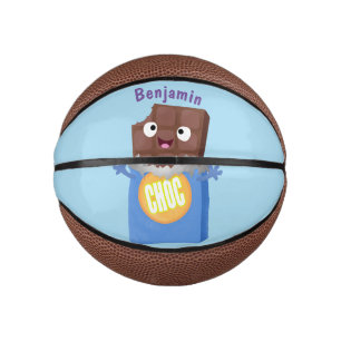 Niedlicher Bar-Cartoon-Charakter mit Schokoladenko Mini Basketball