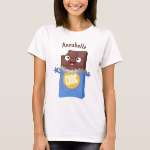 Niedlicher Bar-Cartoon-Charakter mit Schokoladenko T-Shirt