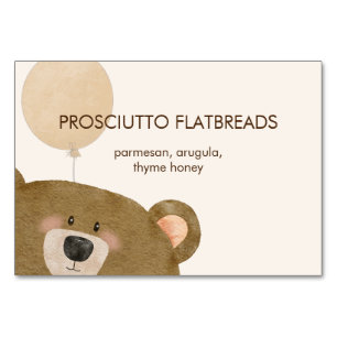 Niedlicher Bär, den wir frühzeitig abwarten können Tischnummer