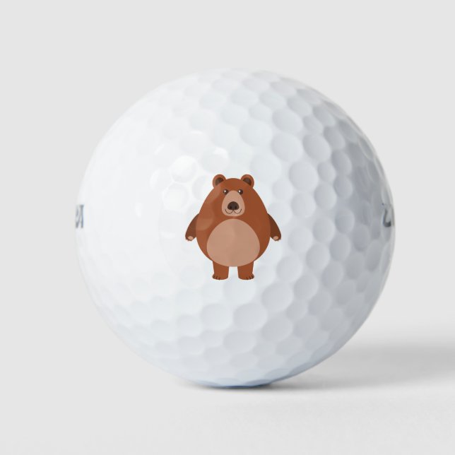 Niedlicher Bär Golfball (Vorderseite)