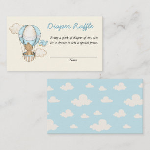Niedlicher Bär Hallo Little One Diaper Raffle Begleitkarte