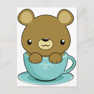 Niedlicher Bär im Teacup (Braunbärentyp) Postkarte