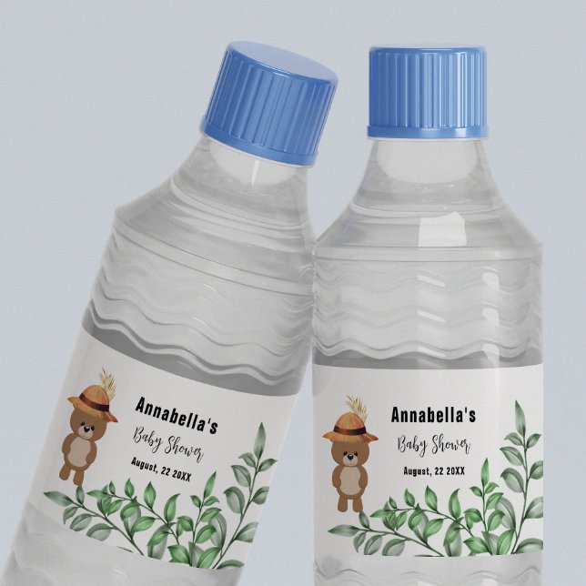 Niedlicher Bär in der Wood Baby-Dusche (Von Creator hochgeladen)