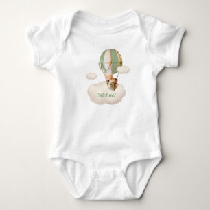 Niedlicher Bär in Hot-Air-Balloon Baby Bodysuit Strampler