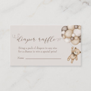 Niedlicher Bär mit Balloons Windelnde Begleitkarte