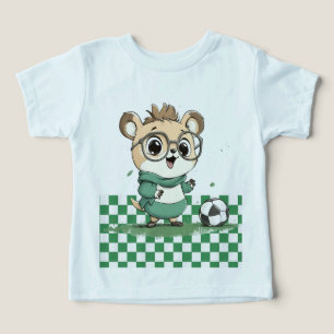 Niedlicher Bär mit Fußballball