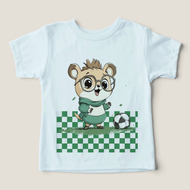 Niedlicher Bär mit Fußballball (Design Vorderseite)