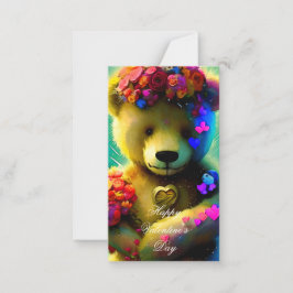 Niedlicher Bär mit Herzkinder Mitteilungskarte