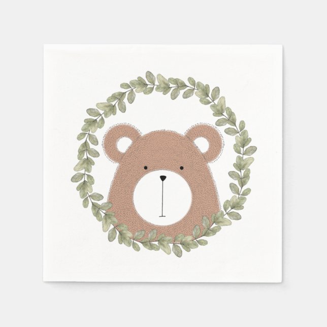 Niedlicher Bär Napkins Serviette (Vorderseite)