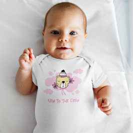 Niedlicher Bär neu in der Crew Pink Baby Girl Baby Strampler