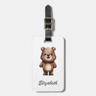 Niedlicher Bär Personalisiert Kid Gepäckanhänger