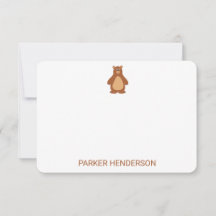 Niedlicher Bär Personalisiert Kids Stationery Mitt