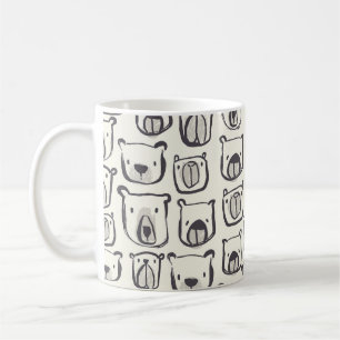 Niedlicher Bär, von Hand gezeichnet nahtloses Must Kaffeetasse