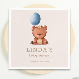 Niedlicher Bärenballon Geschlecht Neutrale Babydus Serviette