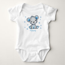 Niedlicher Bärenjungen-Bodysuit mit individuelle N
