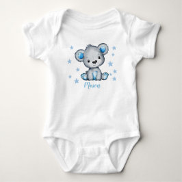 Niedlicher Bärenjungen-Bodysuit mit individuelle N Baby Strampler