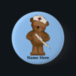 Niedlicher Bärenknopf Button<br><div class="desc">Entwurf von Cheryl Seslar unter www.digiwebstudio.com</div>