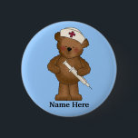 Niedlicher Bärenknopf Button<br><div class="desc">Entwurf von Cheryl Seslar unter www.digiwebstudio.com</div>