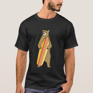 Niedlicher BärenSurfbrett Funny Surfing Für Damen T-Shirt
