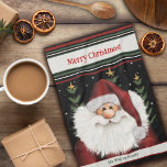 Niedlicher Bart Whimsical Weihnachten Personalisie Geschirrtuch<br><div class="desc">Niedliches Personalisiertes Santa Teetuch. Diese frohen Küchenhandtücher sind perfekt, um Ihrer Küche etwas Urlaubsstimmung zu verleihen. Pair es mit einer Flasche Wein und es ist ein großartiges Weihnachtsgeschenk für Freunde, Familie, Mitarbeiter, Nachbarn, etc. Der personalisierte Name und der Urlaubsnachrichtenbereich können auf alles geändert werden, was Sie wünschen. Für weitere Weihnachtsgeschenke...</div>