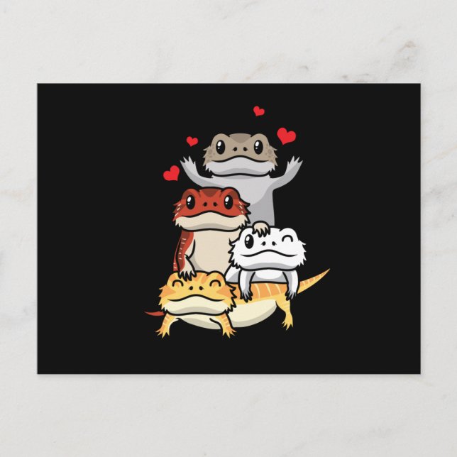 Niedlicher Bartdrache Pogona Postkarte (Vorderseite)