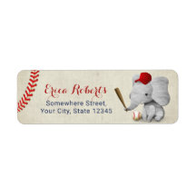 Niedlicher Baseball Elephant Boy Vintag
