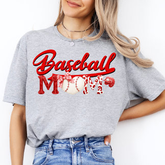 Niedlicher Baseball Mama Game Day Modern Cheother T-Shirt