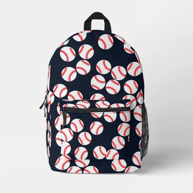 Niedlicher Baseball-Rucksack Bedruckter Rucksack (Vorderseite)