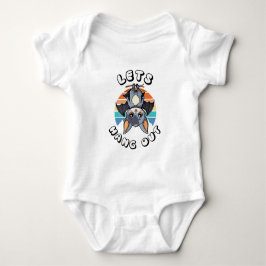 Niedlicher Battschlag und Retro Sunset | Lass uns  Baby Strampler