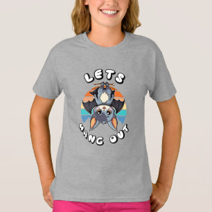 Niedlicher Battschlag und Retro Sunset   Lass uns  T-Shirt