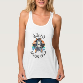 Niedlicher Battschlag und Retro Sunset | Lass uns  Tank Top