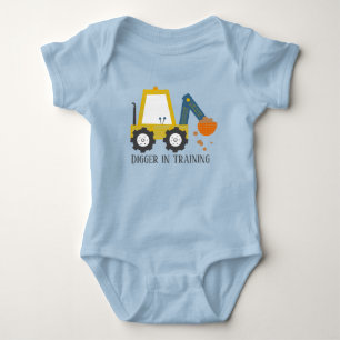 niedlicher Bau von Baggergeräten Baby Strampler