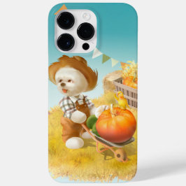 Niedlicher Bauer Hund mit Pumpkin Case-Mate iPhone 14 Pro Max Hülle