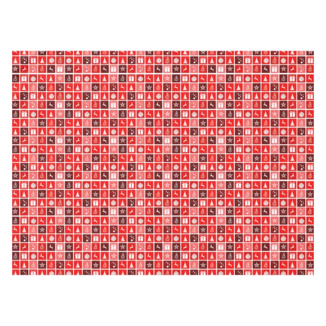 Niedlicher Baum-Rentier Tischdecke (Vorderseite (Horizontal))