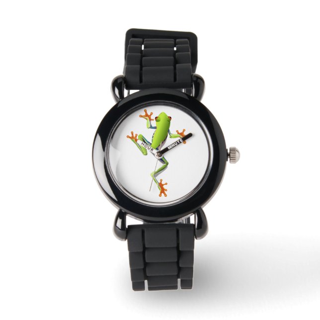 Niedlicher Baumfrosch Armbanduhr (Vorderseite)
