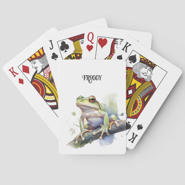 Niedlicher Baumfrosch, kundenspezifisch Spielkarten (Rückseite)