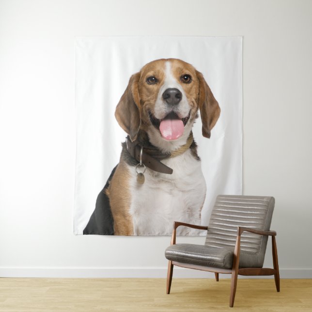 Niedlicher Beagle Canine Foto Tapestry Wandteppich (Beispiel)