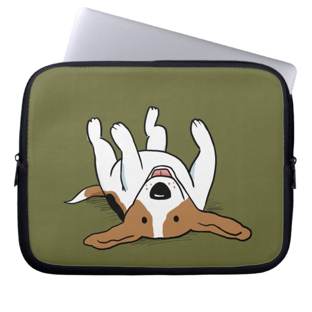 Niedlicher Beagle Cartoon Dog Laptopschutzhülle (Vorderseite)