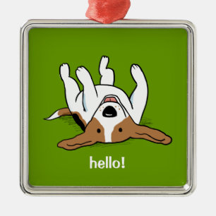 Niedlicher Beagle-Cartoon-Hund mit kundengerechtem Ornament Aus Metall