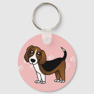 Niedlicher Beagle-Cartoon-Hund Schlüsselanhänger
