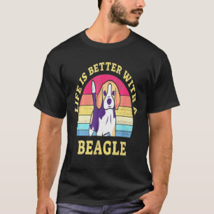 Niedlicher Beagle Dog Dekor Grafik Lebensdauer ist T-Shirt
