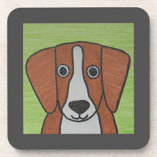 Niedlicher Beagle Hard Plastic Untersetzer