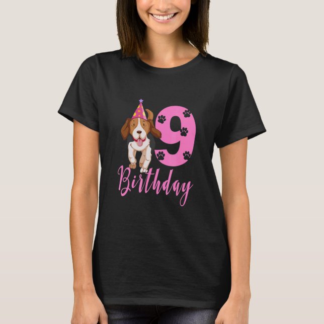 Niedlicher Beagle Hund 1Geburtstag T-Shirt (Vorderseite)