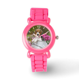 Niedlicher Beagle Hund Hund Hund Churn Wählscheib Armbanduhr