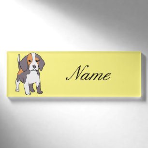 Niedlicher Beagle Hund Rasse Thunder_Cove Namenschild