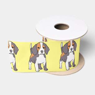 Niedlicher Beagle Hund Rasse Thunder_Cove Satinband